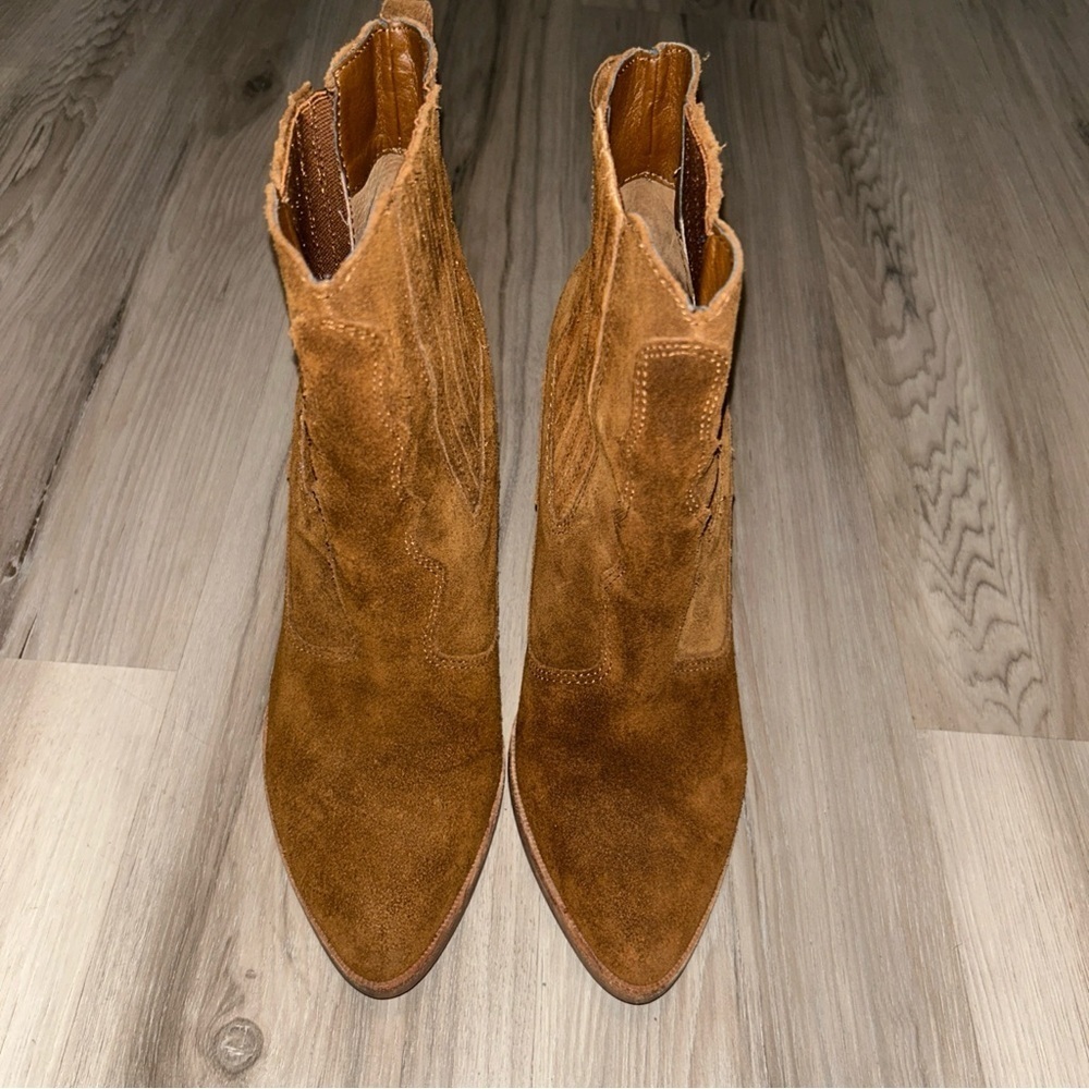 Dolce Vita Chestnut suede Ankle Booties - Picture 3 of 7